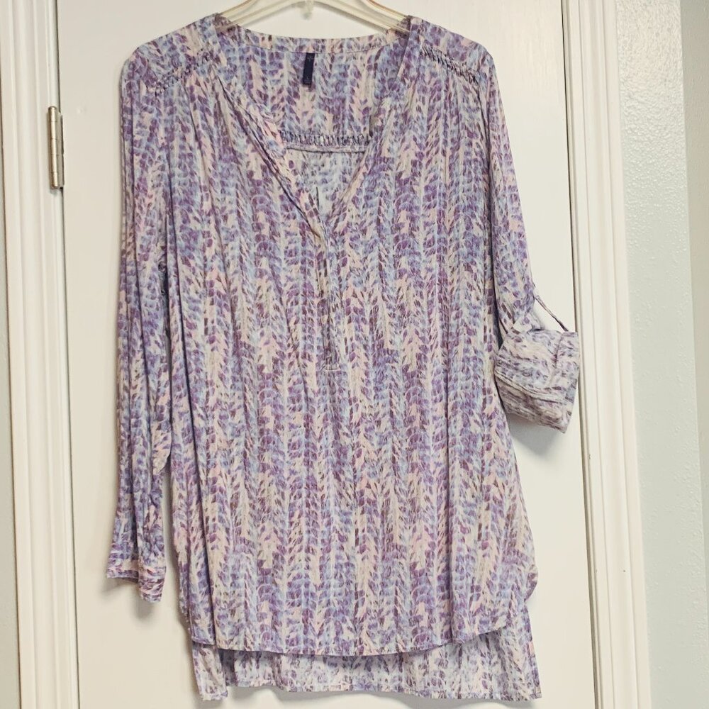 NYDJ Tunic Purple Blue Pink Size L
